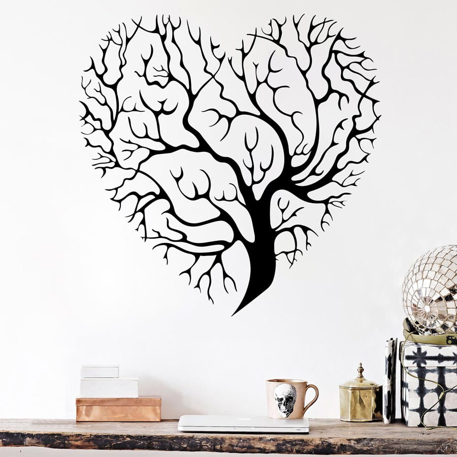 Egetræ Hjerte - Wallsticker