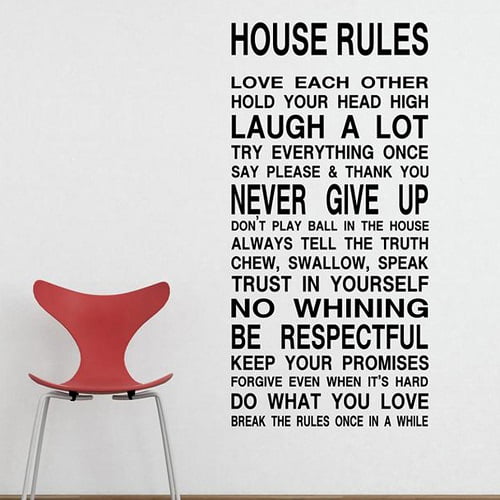 house rules wallsticker